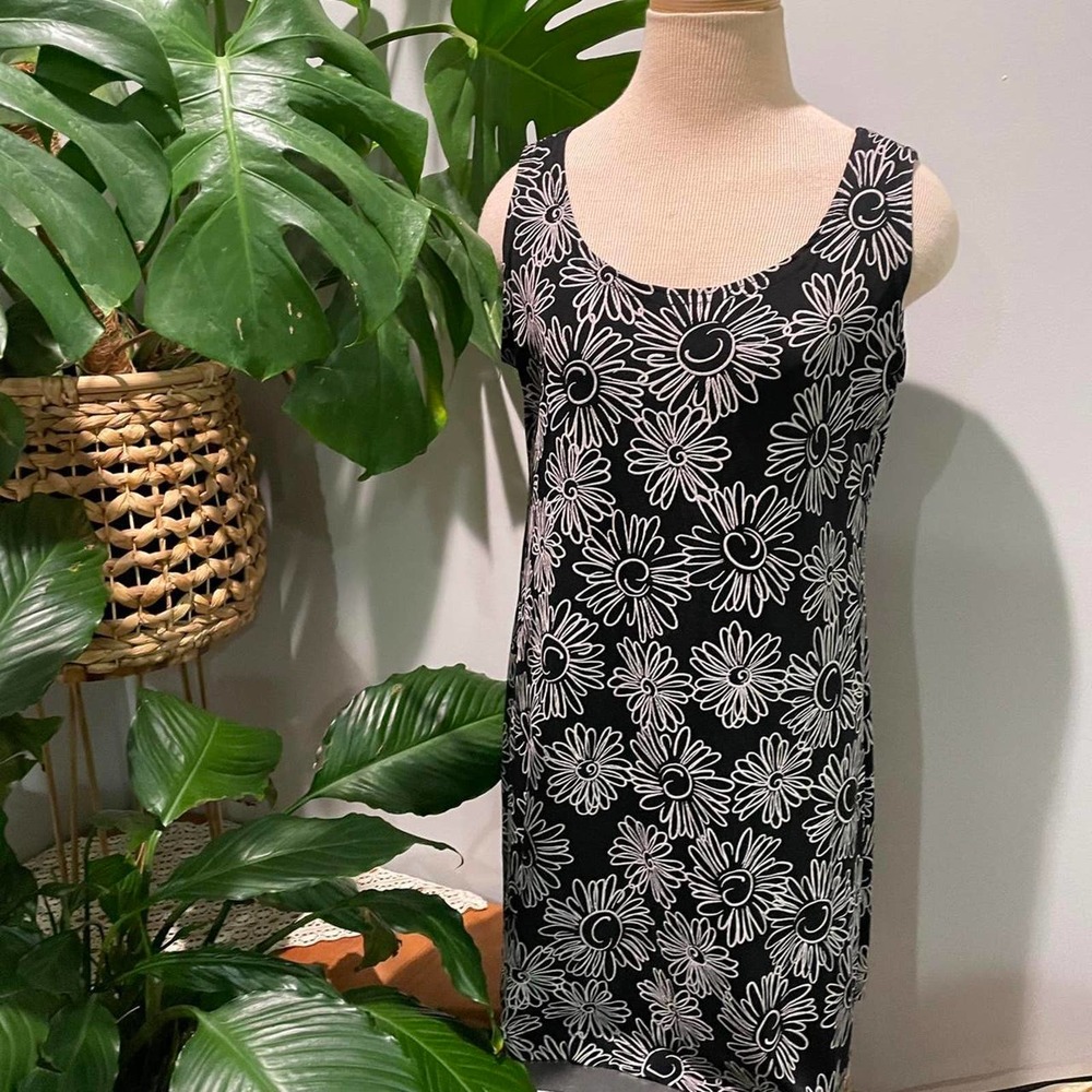 Vintage Little Black Floral Dress